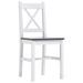 Ensemble table et 8 chaises pin massif blanc et gris Kampia - Photo n°2