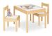 Ensemble table et chaises enfant 3 pièces pin massif clair laqué blanc Olaf - Photo n°1