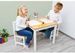 Ensemble table et chaises enfant 3 pièces pin massif laqué blanc et clair Fenna - Photo n°2