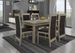Ensemble table extensible 140/180 cm et 6 chaises en bois clair sonoma et tissu gris foncé Komba - Photo n°1
