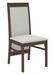 Ensemble table extensible 140/180 cm et 6 chaises bois Noyer foncé et beige clair Komba - Photo n°5