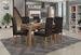 Ensemble table extensible 140/180 cm et 6 chaises en bois clair de hêtre et tissu gris foncé Zakria - Photo n°2