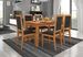 Ensemble table extensible 140/180 cm et 6 chaises en bois clair de hêtre et tissu noir Klarika - Photo n°2