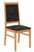 Ensemble table extensible 140/180 cm et 6 chaises en bois clair de hêtre et tissu noir Klarika - Photo n°4