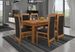 Ensemble table extensible 140/180 cm et 6 chaises en bois clair de hêtre et tissu noir Komba - Photo n°2
