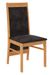 Ensemble table extensible 140/180 cm et 6 chaises en bois clair de hêtre et tissu noir Komba - Photo n°5