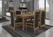 Ensemble table extensible 140/180 cm et 6 chaises en bois de hêtre et tissu gris foncé Komba - Photo n°2