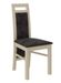 Ensemble table extensible 140/180 cm et 6 chaises en bois clair sonoma et tissu gris foncé Mouka - Photo n°3