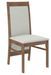Ensemble table extensible 140/180 cm et 6 chaises en bois marron et tissu beige clair Komba - Photo n°4