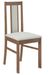 Ensemble table extensible 140/180 cm et 6 chaises en bois marron et tissu beige clair Louiza - Photo n°4