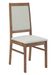 Ensemble table extensible 140/180 cm et 6 chaises en bois marron et tissu gris clair Klarika - Photo n°4