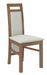 Ensemble table extensible 140/180 cm et 6 chaises en bois marron et tissu gris clair Mouka - Photo n°3