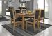 Ensemble table extensible 140/180 cm et 6 chaises en bois naturel et tissu noir Klarika - Photo n°2