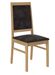 Ensemble table extensible 140/180 cm et 6 chaises en bois naturel et tissu noir Klarika - Photo n°4