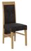 Ensemble table extensible 140/180 cm et 6 chaises en bois naturel et tissu noir Valka - Photo n°4