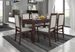 Ensemble table extensible 140/180 cm et 6 chaises en bois Noyer foncé et tissu beige clair Klarika - Photo n°2