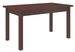Ensemble table extensible 140/180 cm et 6 chaises en bois Noyer foncé et tissu beige clair Louiza - Photo n°5