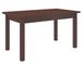 Ensemble table extensible 140/180 cm et 6 chaises en bois Noyer foncé et tissu beige clair Mouka - Photo n°5