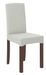 Ensemble table extensible 140/180 cm et 6 chaises en bois Noyer foncé et tissu beige clair Zakria - Photo n°5