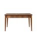 Ensemble table extensible 2 chaises et 2 bancs bois marron et tissu gris Mariva - Photo n°4