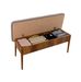 Ensemble table extensible 2 chaises et 2 bancs bois marron et tissu gris Mariva - Photo n°8