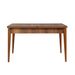 Ensemble table extensible 2 chaises et 2 bancs bois marron et tissu beige Mariva - Photo n°4