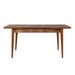 Ensemble table extensible 2 chaises et 2 bancs bois marron et tissu beige Mariva - Photo n°5