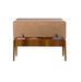 Ensemble table extensible 2 chaises et 2 bancs bois marron et tissu beige Mariva - Photo n°9