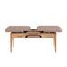 Ensemble table extensible 2 chaises et 2 bancs bois naturel et tissu beige Mariva - Photo n°5