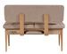 Ensemble table extensible 2 chaises et 2 bancs bois naturel et tissu beige Mariva - Photo n°6