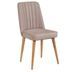 Ensemble table extensible 2 chaises et 2 bancs bois naturel et tissu beige Mariva - Photo n°7