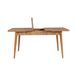 Ensemble table extensible 2 chaises et 2 bancs bois naturel et tissu gris Mariva - Photo n°6