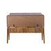 Ensemble table extensible 2 chaises et 2 bancs bois naturel et tissu gris Mariva - Photo n°10