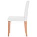 Ensemble table finition en chêne et 4 chaises simili cuir blanc Kila - Photo n°7