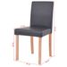 Ensemble table finition en chêne et 4 chaises simili cuir noir Kila - Photo n°9