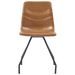 Ensemble table industriel 180 cm et 6 chaises simili cuir cognac Dusta - Photo n°6