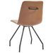 Ensemble table industriel 180 cm et 6 chaises simili cuir cognac Dusta - Photo n°8