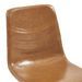 Ensemble table industriel 180 cm et 6 chaises simili cuir cognac Dusta - Photo n°9