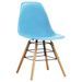 Ensemble table ronde 90 cm et 4 chaises bleu et et naturel Scanda - Photo n°4