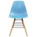 Ensemble table ronde 90 cm et 4 chaises bleu et et naturel Scanda - Photo n°5