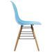 Ensemble table ronde 90 cm et 4 chaises bleu et et naturel Scanda - Photo n°6