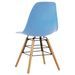 Ensemble table ronde 90 cm et 4 chaises bleu et et naturel Scanda - Photo n°7