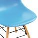 Ensemble table ronde 90 cm et 4 chaises bleu et et naturel Scanda - Photo n°8
