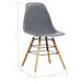Ensemble table ronde 90 cm et 4 chaises gris et et naturel Scanda - Photo n°9