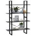 Etagère 4 niveaux Kinola 100 cm - Bois et métal noir - Photo n°1
