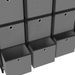Étagère à 15 cubes avec boîtes Noir 103x30x175,5 cm Tissu - Photo n°7