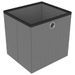 Étagère à 4 cubes avec boîtes Noir 69x30x72,5 cm Tissu - Photo n°8
