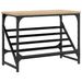 Étagère à chaussures acier noir et bois Muria L 60 x H 45 x P 30 cm – Elégance et fonctionnalité - Photo n°1