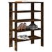 Étagère à chaussures chêne fumé 61x32x87,5 cm bois d'ingénierie - Photo n°1