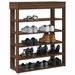 Étagère à chaussures chêne marron 80x30x98 cm bois d'ingénierie - Photo n°1